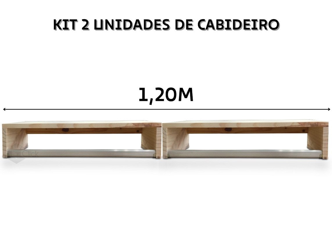 Kit 2 Un. Cabideiro De Parede organizador Arara Para Roupas De Closet - 2