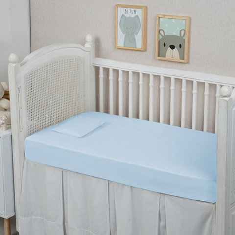 Par de Fronhas Cama Berço Bebê 300 Fios Algodão Avulso 01 Peça Super Macio 2 Peças:azul Piscina