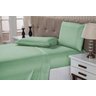 Jogo de Lençol Casal Linha Charme Cama Box 3 Peças Verde - 1