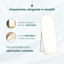 Ver mais imagens de Espelho Grande Oval com Base Reta Corpo Inteiro 150x60cm com Suporte de Chão/parede