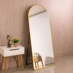 Espelho Grande Oval com Base Reta Corpo Inteiro 150 X 60 Cm com Suporte de Chão - 2