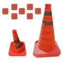 Ver imagem 4 de Cone Retratil Kit 7 Uni Estrada Dobravel Flexivel Sinalizaçao Alerta Obra Rodovia Segurança Emergenc