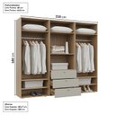 Ver imagem 4 de Guarda-Roupa 3 Módulos 6 Portas 9 Prateleiras 3 Gavetas Frame CabeCasa MadeiraOriginals