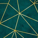 Ver imagem 2 de Papel de Parede Adesivo Zara Verde Água Dark e Dourado - 2,5m
