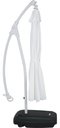 Ver imagem 3 de Ombrelone Sombreiro Luxo Bel Buzios 3 Metros Branco Reclinavel & Giratório 360 + Base em Abs 50l:bra