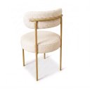 Ver imagem 5 de Cadeira Sala de Jantar Margara Kit 6 Aço Dourado Bouclê Ted D03 - D'Rossi