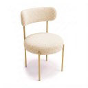 Ver imagem 6 de Cadeira Sala de Jantar Margara Kit 6 Aço Dourado Bouclê Ted D03 - D'Rossi