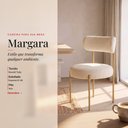 Ver imagem 2 de Cadeira Sala de Jantar Margara Kit 6 Aço Dourado Bouclê Ted D03 - D'Rossi