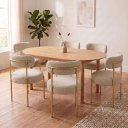 Ver imagem 1 de Cadeira Sala de Jantar Margara Kit 6 Aço Dourado Bouclê Ted D03 - D'Rossi