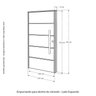 Porta Pivotante Belíssima 6 Padrão Batente 14 Puxador Tubo 60cm 140 X 210 Esquerdo - 3