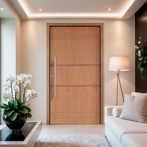 Porta Pivotante Belíssima Imbuia 7 Padrão Batente 14 Puxador Tubo 60cm 110 X 210 Direito