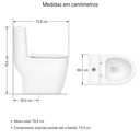 Ver imagem 4 de Vaso Sanitário Monobloco Cerâmica Branco Smart Majestique
