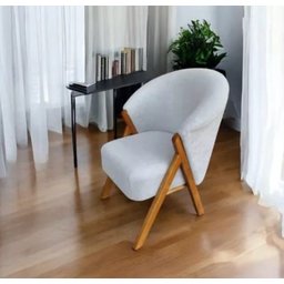 Pufe Poltrona Luxuosa Ibiza Tecido Courano Bruma  Premium Sala - 4