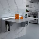 Ver imagem 1 de Escrivaninha Mesa Dobrável com Nichos e LED Frio Neon 78,5cm Branco