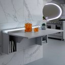 Ver imagem 4 de Escrivaninha Mesa Dobrável com Nichos e LED Frio Neon 78,5cm Branco