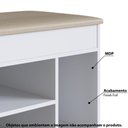 Ver imagem 2 de Sapateira Baú com Tampo Estofado 81cm 03 Nichos Linha Sp Sp080 Completa Móveis - Branco