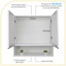Armário Aéreo Multiuso 2 Portas 60cm com Nicho 100% Mdf - 3