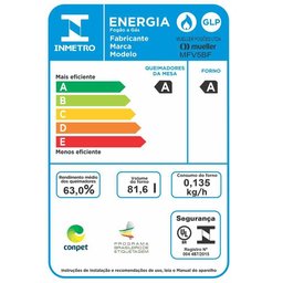 Fogão Mueller 5 Bocas Branco com Mesa de Vidro e Tripla Chama Mfv5bf - 10