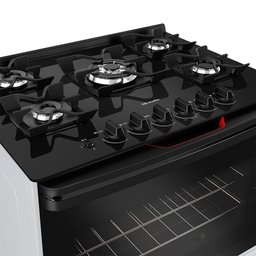 Fogão Mueller 5 Bocas Branco com Mesa de Vidro e Tripla Chama Mfv5bf - 5