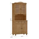 Ver imagem 4 de Cristaleira Rústica 100% Madeira Maciça 4 Portas para sala de Jantar Linha Rubi