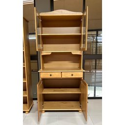 Cristaleira Rústica em Madeira Maciça 2+2 Portas para sala de Jantar Linha Rubi - 6
