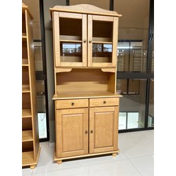 Cristaleira Rústica em Madeira Maciça 2+2 Portas para sala de Jantar Linha Rubi - 7