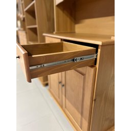 Cristaleira Rústica em Madeira Maciça 2+2 Portas para sala de Jantar Linha Rubi - 10