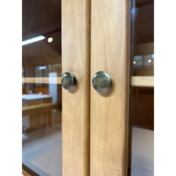 Cristaleira Rústica em Madeira Maciça 2+2 Portas para sala de Jantar Linha Rubi - 9