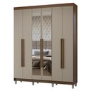 Ver imagem 4 de Guarda-Roupa Casal com Pés 6 Portas Batentes com Espelho Netuno Madesa