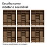 Guarda-Roupa Casal com Pés 6 Portas Batentes com Espelho Netuno Madesa - 7