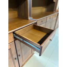 Cristaleira Rústica em Madeira Maciça 2+2 Portas para sala de Jantar Linha Rubi - 9