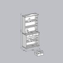Ver imagem 6 de Cristaleira Rústica 100% Madeira Maciça 4 Portas para sala de Jantar Linha Rubi