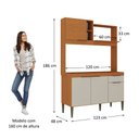 Ver imagem 4 de Cozinha Elegance Compacta 4 Portas 1 Gaveta Nicho para Micro