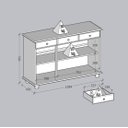 Ver imagem 5 de Buffet Aparador Rústico 100% Madeira Maciça 3 Portas 3 Gavetas Linha Rubi