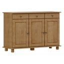 Ver imagem 2 de Buffet Aparador Rústico 100% Madeira Maciça 3 Portas 3 Gavetas Linha Rubi