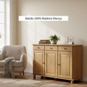 Ver imagem 6 de Buffet Aparador Rústico 100% Madeira Maciça 3 Portas 3 Gavetas Linha Rubi