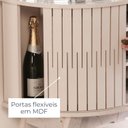 Ver imagem 5 de Cristaleira para Sala de Jantar 4 Portas Vidro Curvo com Espelho Led 2 Gavetas Moss