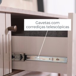 Cristaleira para Sala de Jantar 4 Portas Vidro e Curva com Espelho Led 2 Gavetas Moss - 11