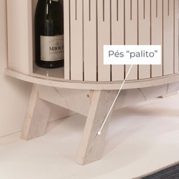 Cristaleira para Sala de Jantar 4 Portas Vidro e Curva com Espelho Led 2 Gavetas Moss - 12
