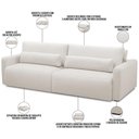 Ver imagem 4 de Sofá Retrátil Reclinável para Sala de Estar Living 240cm Sevilha F04 Bouclê Cru