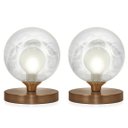 Ver imagem 1 de Kit 2 Luminárias de mesa Globo Harmony NewCobre Base Redonda