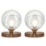 Kit 2 Luminárias de mesa Globo Harmony NewCobre Base Redonda - 1