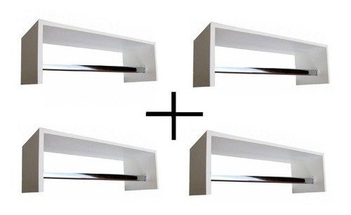 Jogo de 4 cabideiros aéreos Para Pendurador vintage Nova Decor Cabideiro multiuso aéreo Branco - 1