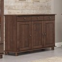 Ver imagem 2 de Buffet Aparador Rústico 100% Madeira Maciça 3 Portas 3 Gavetas Linha Rubi