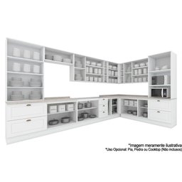 Cozinha Completa Americana 19 Peças (6 Armários + 2 Paneleiros + 6 Balcões + 5 Complementos) - 3