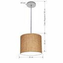 Ver imagem 2 de Lustre Luminária Pendente Vivare Free Lux Pe-4107cz Cúpula em Tecido 25x20cm