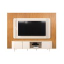 Ver imagem 2 de Rack com Painel Ripado para TV até 75 Polegadas com LED MDF 275,7cmx297cm Ariana Curvo Trento