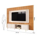 Ver imagem 3 de Rack com Painel Ripado para TV até 75 Polegadas com LED MDF 275,7cmx297cm Ariana Curvo Trento