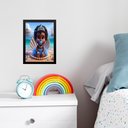 Ver imagem 2 de Quadro Decorativo Orixá Baby - Iemanjá 24x18cm:moldura Branca