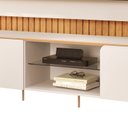 Ver imagem 4 de Rack Ariana Tampo Curvo com Painel Ripado para TV até 75 Polegadas Trento